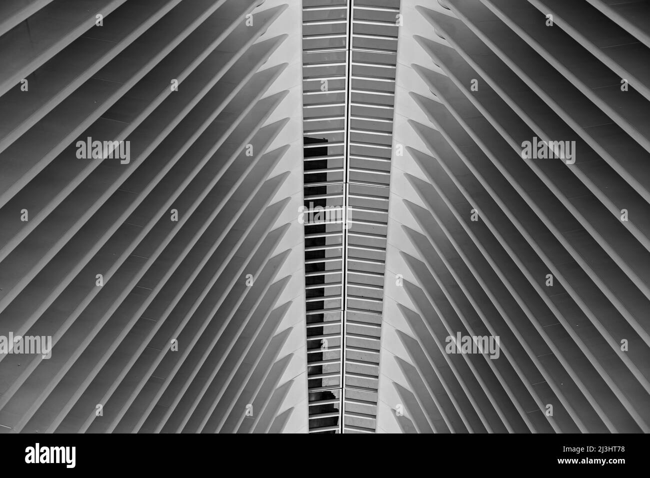 World Trade Center, New York City, NY, USA, World Trade Center Transportation Hub o Oculus progettato dall'architetto Santiago Calatrava nel quartiere finanziario Foto Stock