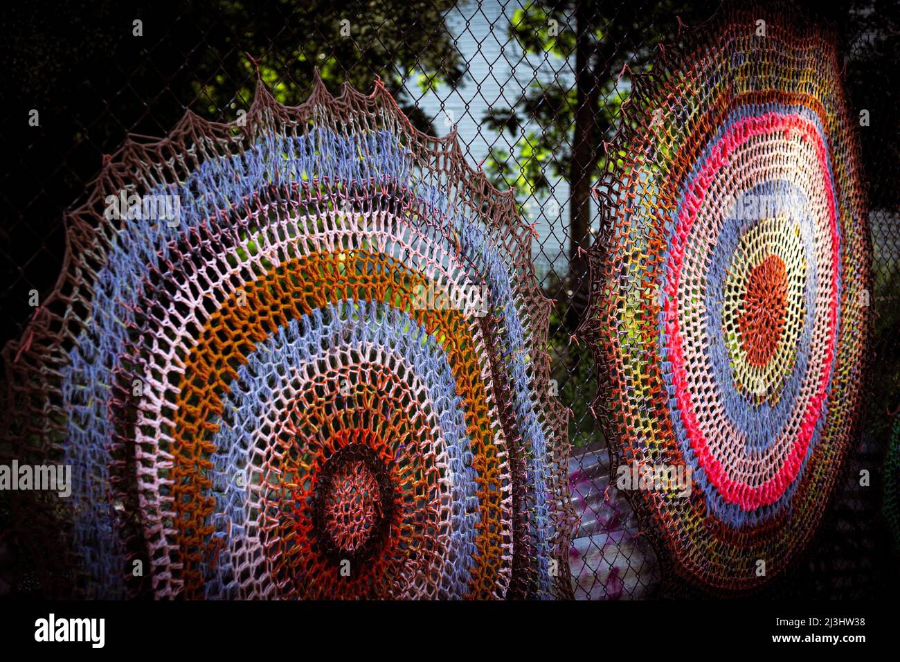 Bedford-Stuyvesant, New York City, NY, USA, Wool art Foto Stock