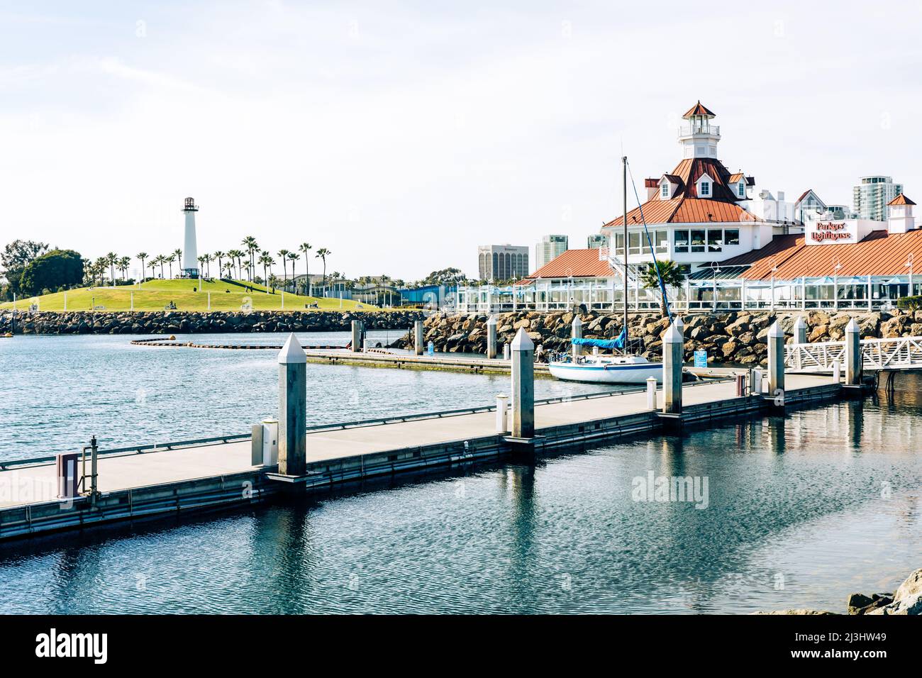 Shoreline Village a Rainbow Harbor a Long Beach, California. USA. Foto Stock