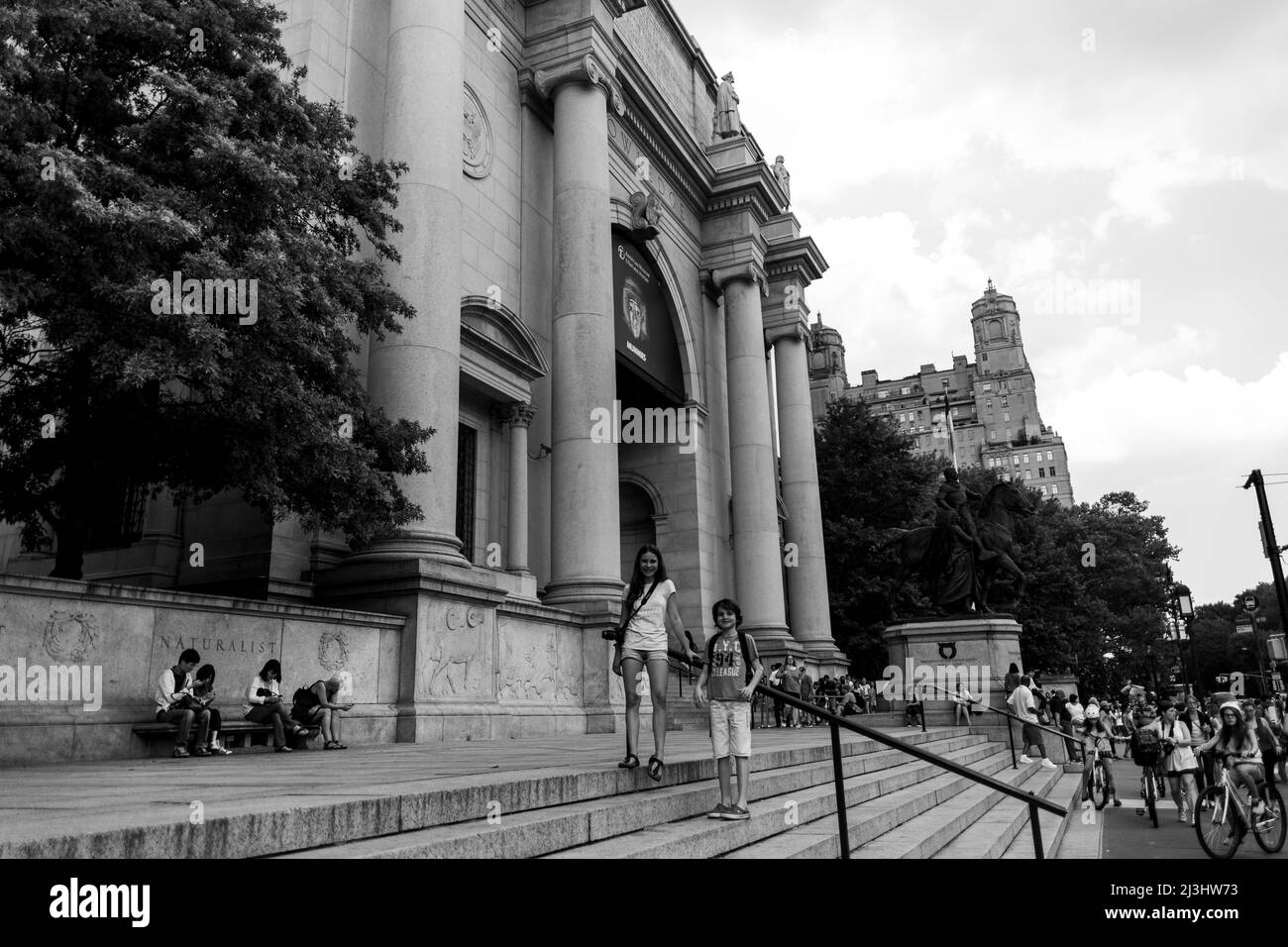 81 STREET - MUSEUM OF NATURAL HISTORY, New York City, NY, USA, location delle riprese per "Night at the Museum" Foto Stock