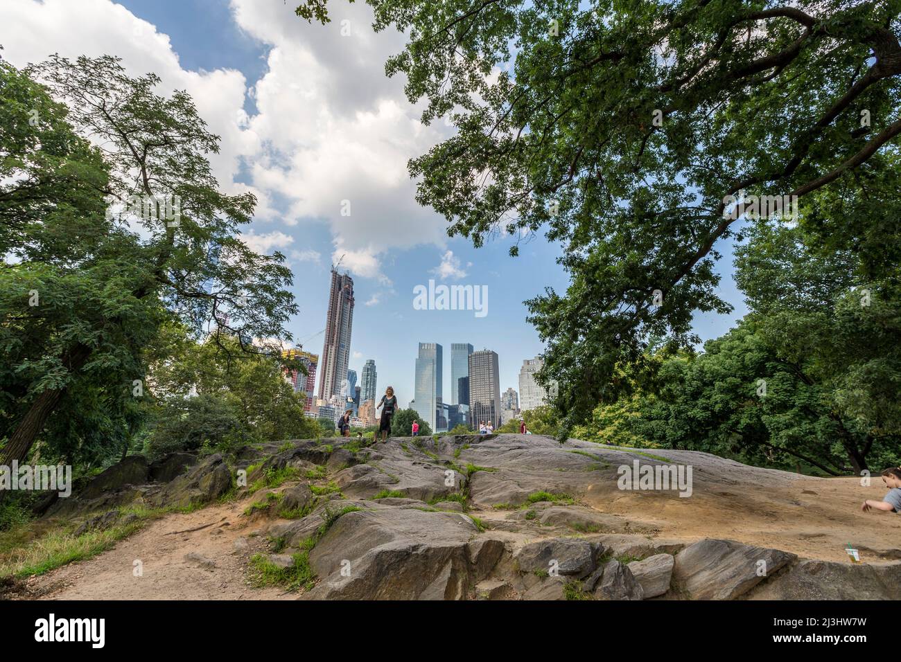 Central Park West, quartiere storico, New York City, NY, USA, all'interno del parco Foto Stock