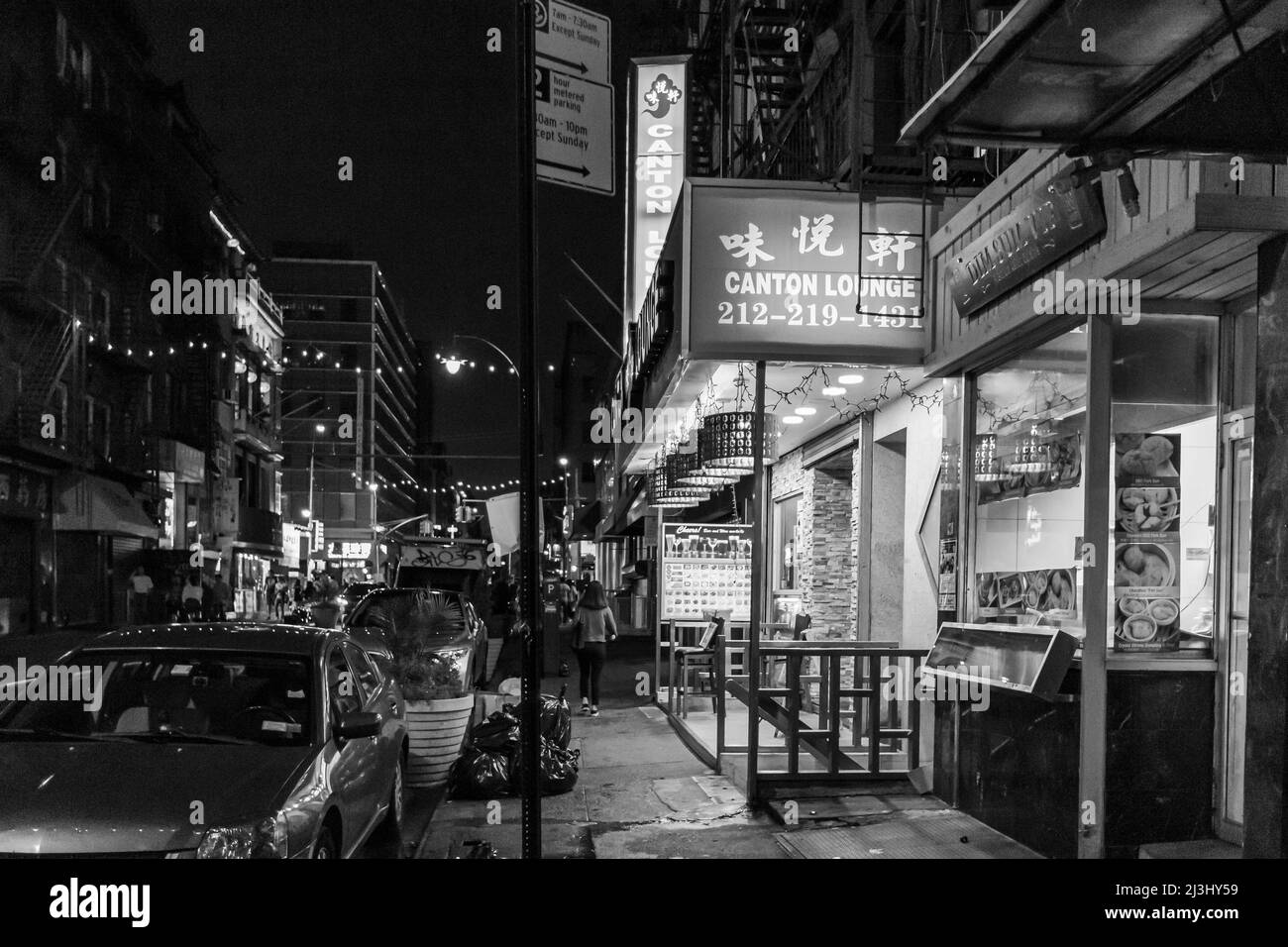 Chinatown, New York City, NY, USA, Neon Lights a Times Square Foto Stock