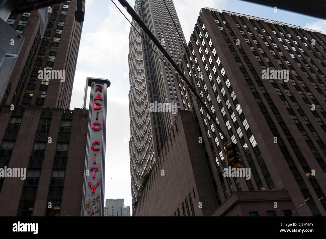 47-50 STS-ROCKEFELLER CTR, New York City, NY, USA, radio City Music Hall Sign Foto Stock