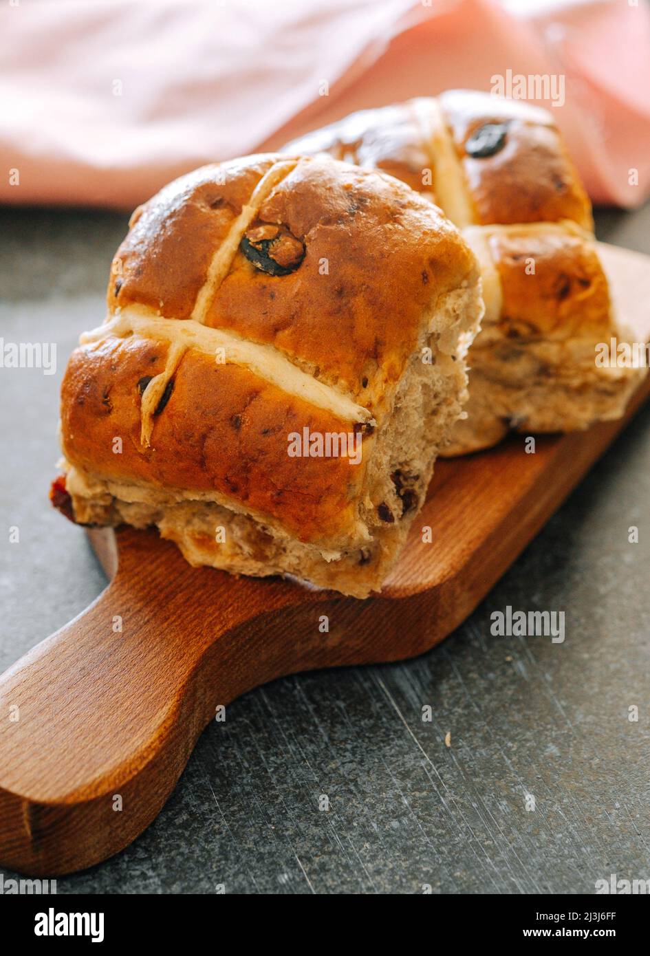 Hot Cross Buns – Buns di frutta Foto Stock