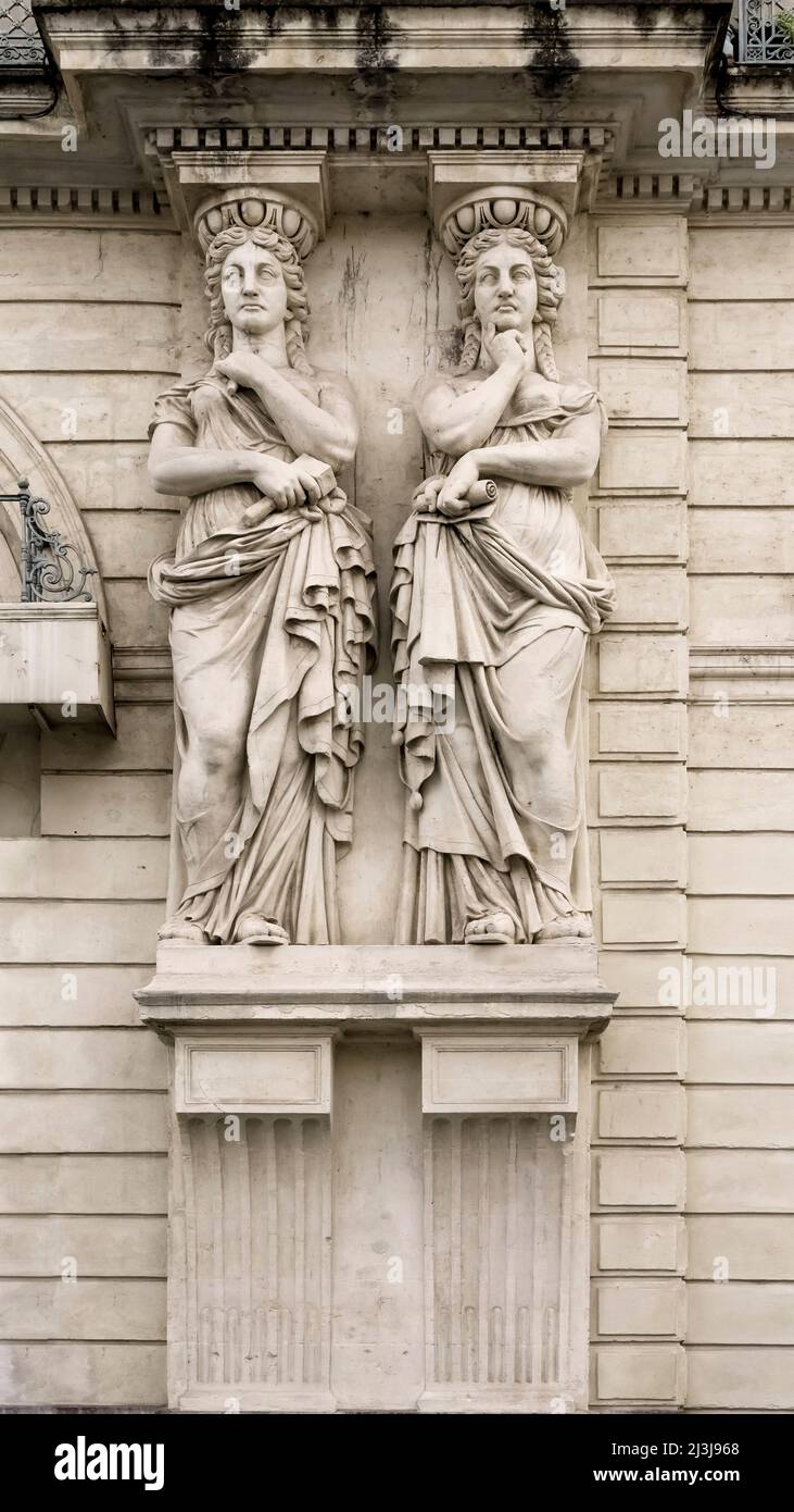Donne console figure a Montpellier. Foto Stock