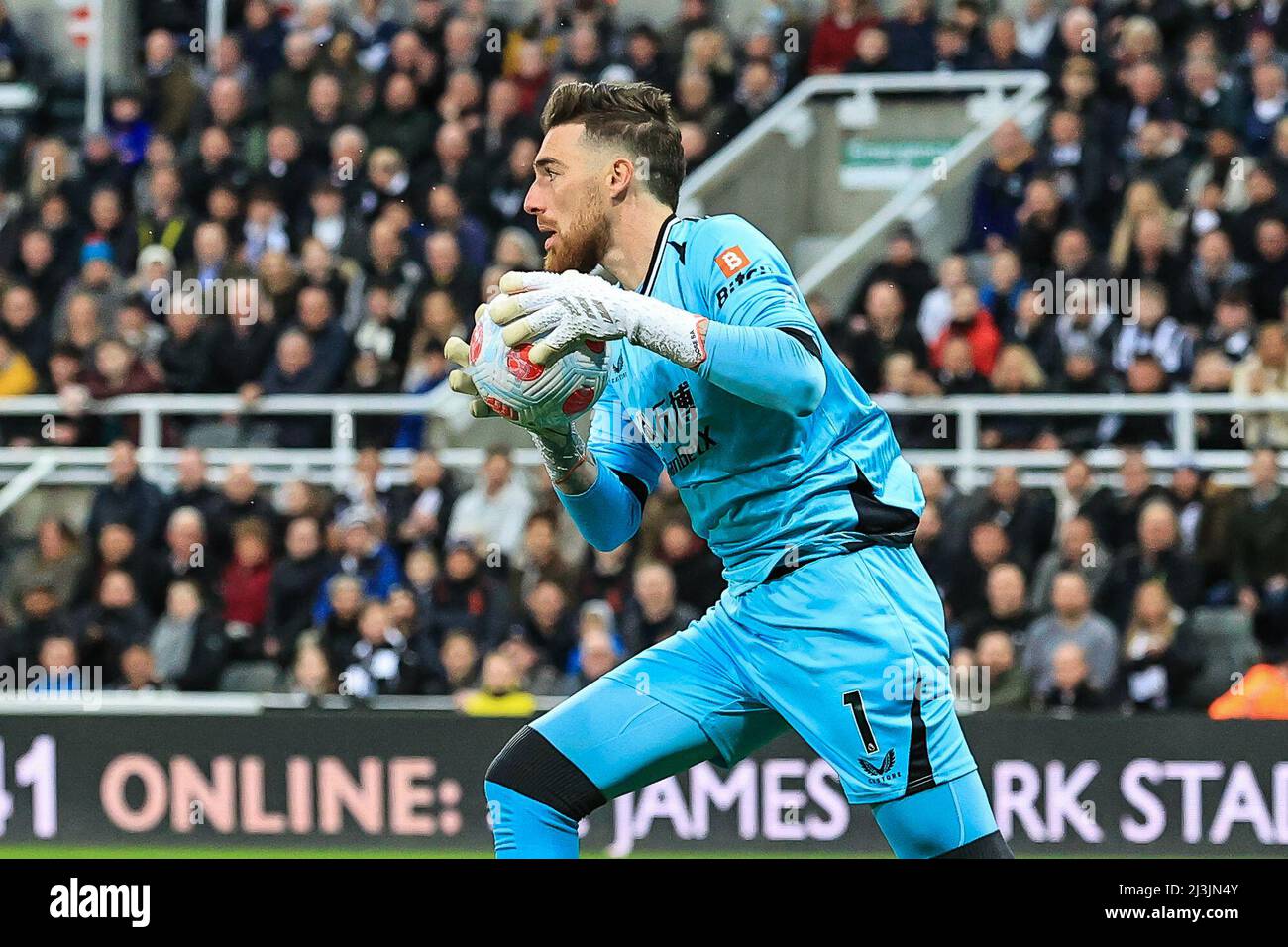 Newcastle, Regno Unito. 08th Apr 2022. Jose SA #1 di Wolverhampton Wanderers durante il gioco in, il 4/8/2022. Credit: Sipa USA/Alamy Live News Foto Stock