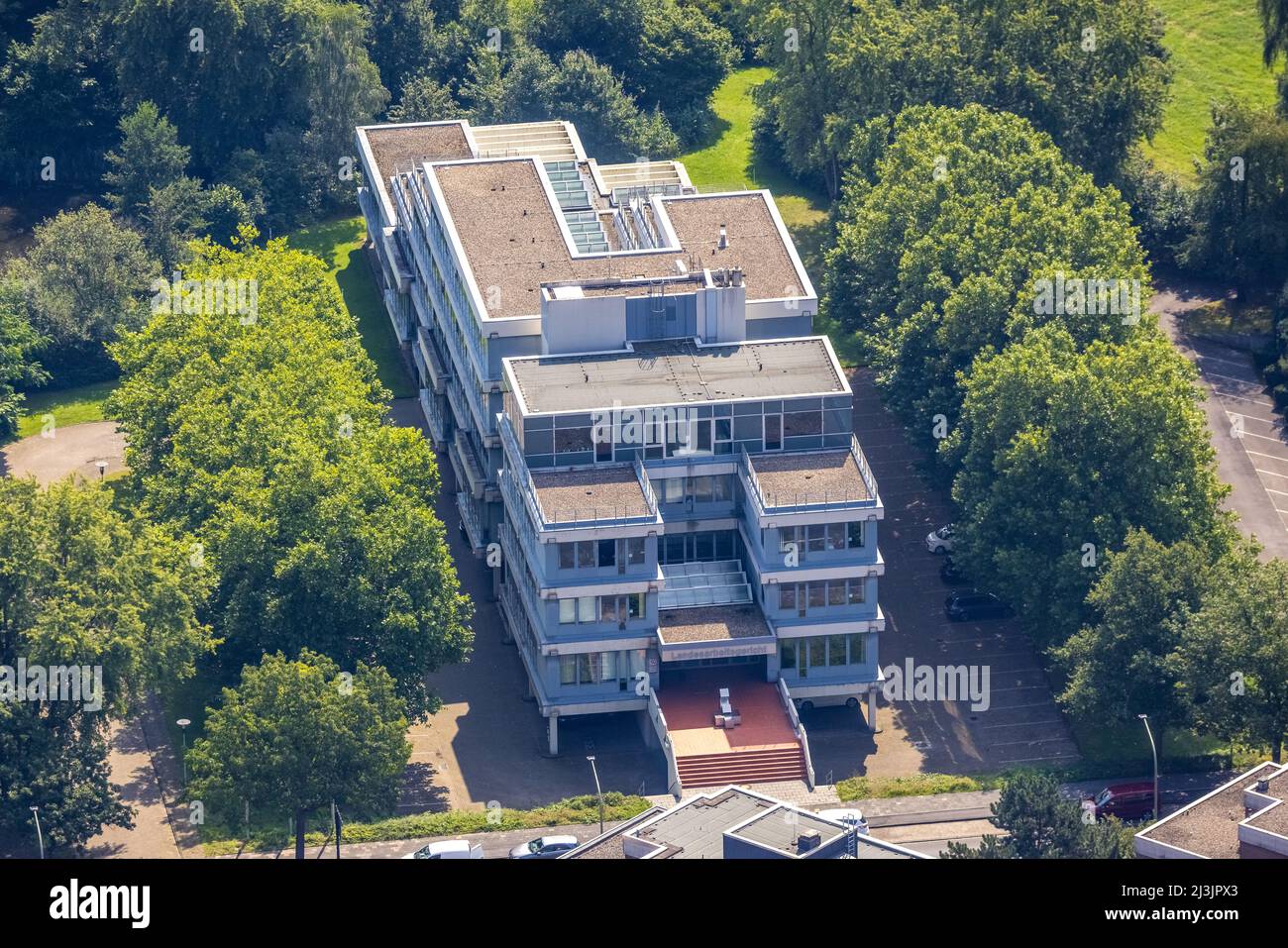 Fotografia aerea, LAG Landesarbeitsgericht Hamm a Uentrop, Hamm, zona della Ruhr, Renania settentrionale-Vestfalia, Germania, DE, Europa, vista uccelli-occhi, pho aereo Foto Stock