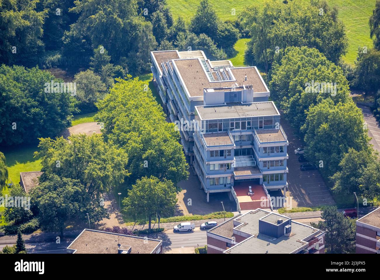 Fotografia aerea, LAG Landesarbeitsgericht Hamm a Uentrop, Hamm, zona della Ruhr, Renania settentrionale-Vestfalia, Germania, DE, Europa, vista uccelli-occhi, pho aereo Foto Stock
