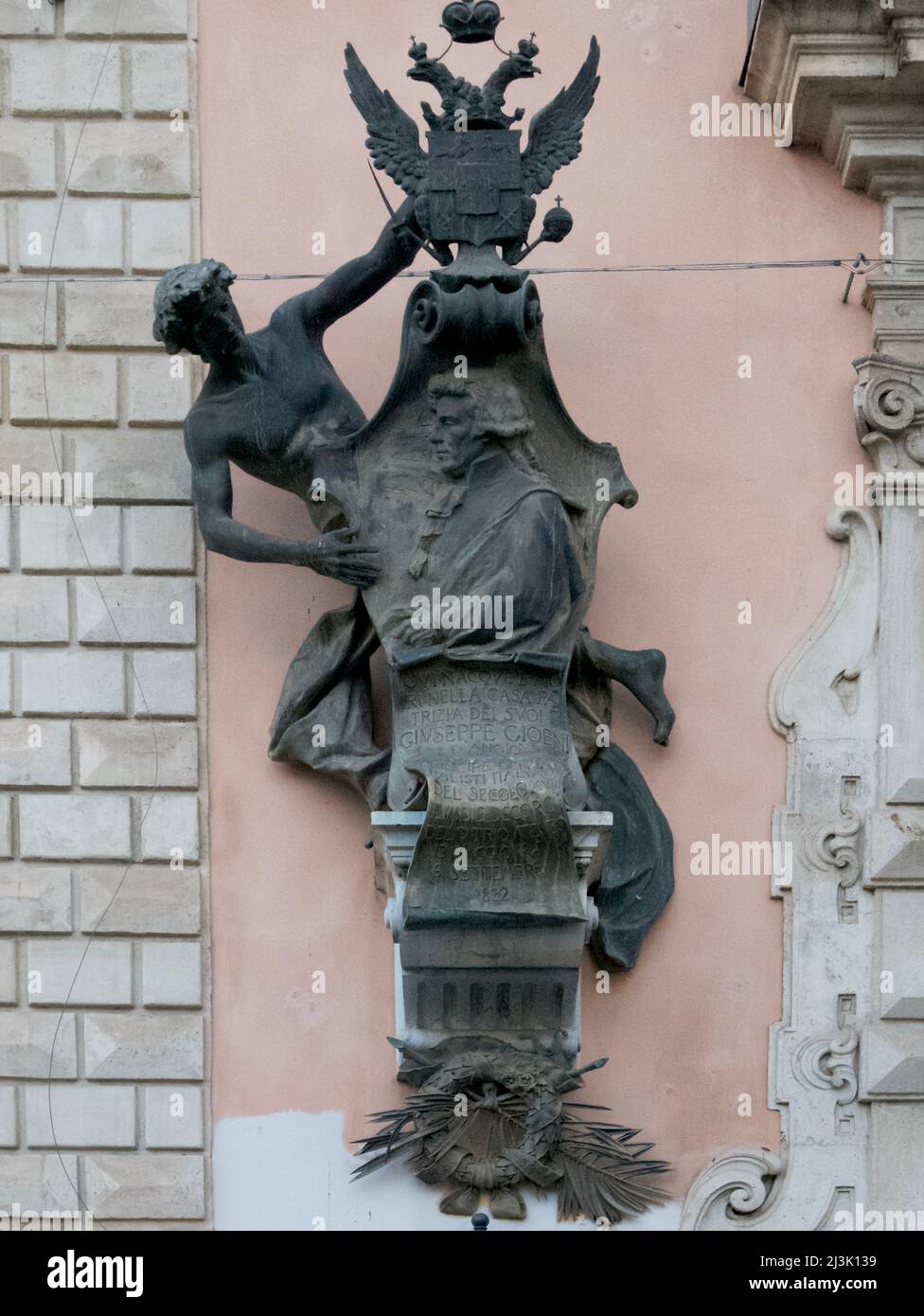 Monumento a Giuseppe Gioeni d’Angio, Catania, Sicilia, Italia Foto Stock