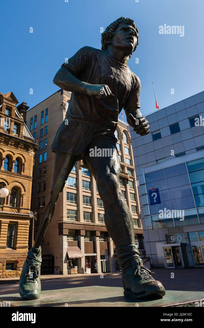 Statua di Terry Fox; Ottawa, Ontario, Canada Foto Stock