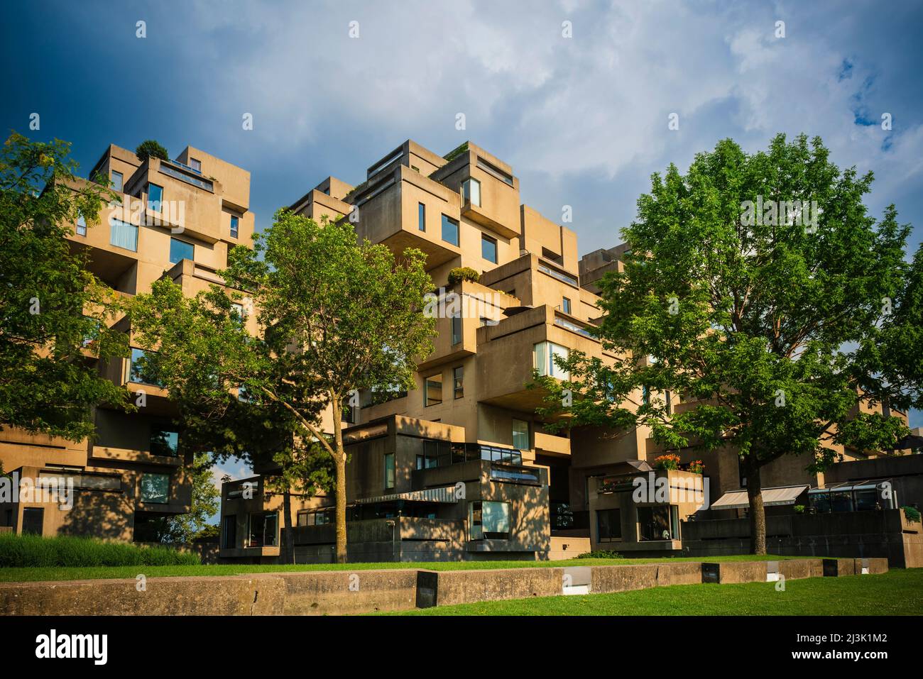 Housing Complex of Habitat 67 a Montreal, un complesso residenziale unico e geometrico; Montreal, Quebec, Canada Foto Stock