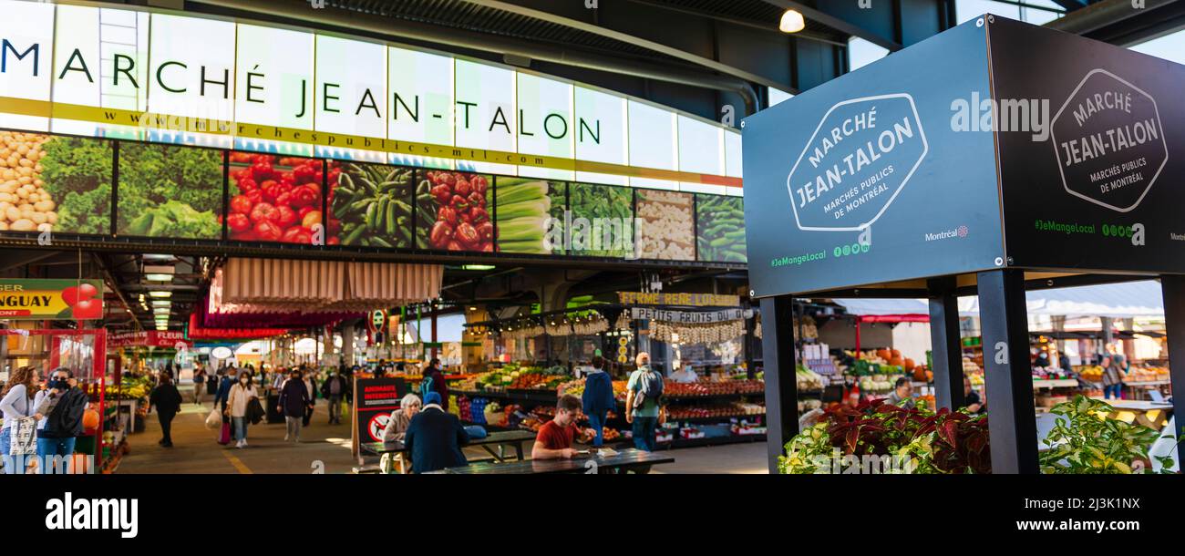 Mercato Jean-Talon a Montreal; Montreal, Quebec, Canada Foto Stock