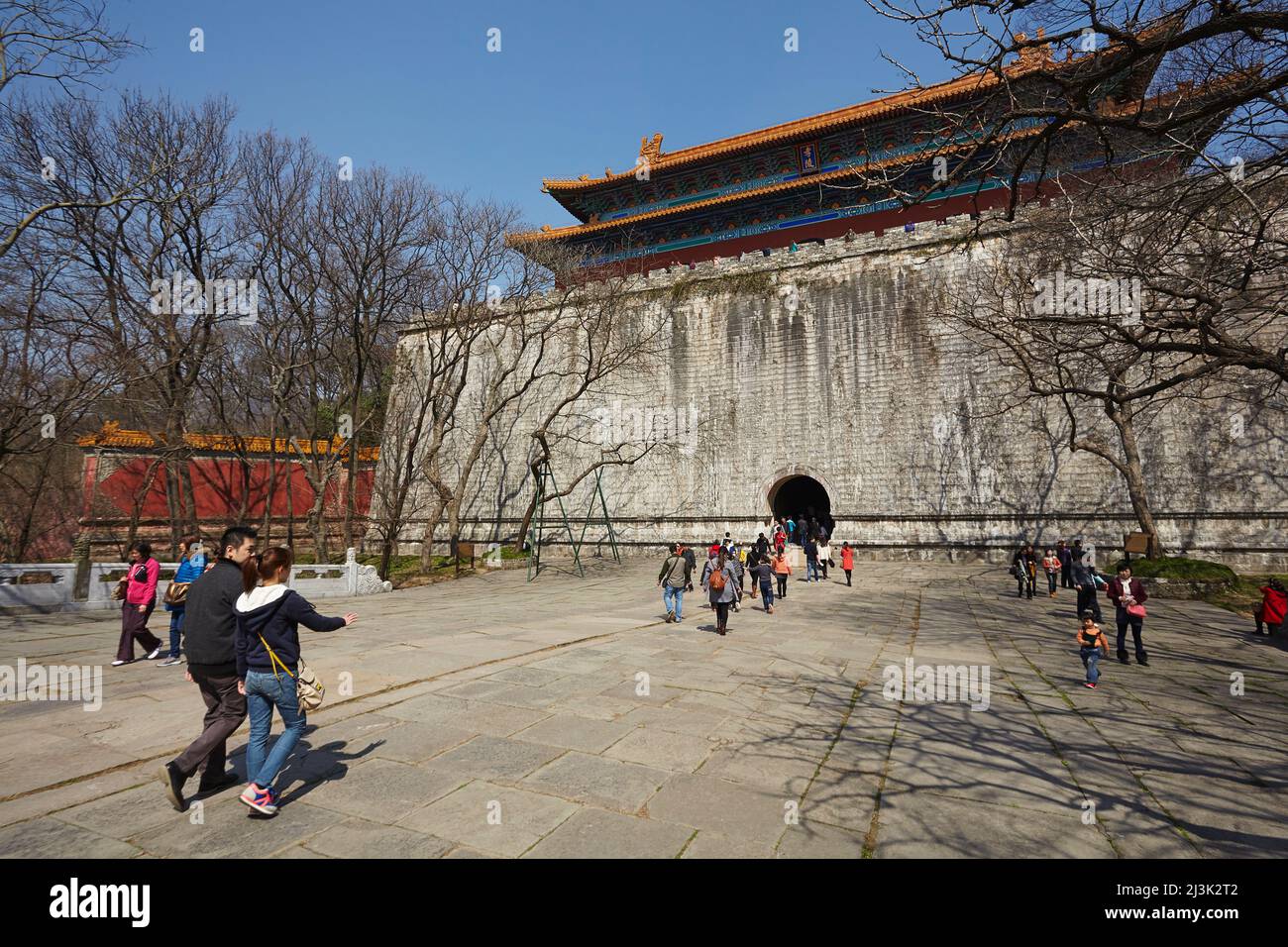 Gateway per Mingxiaoling, la tomba di Hongwu, la prima dinastia Ming imperatore, Nanjing, provincia dello Jiangsu, Cina. Foto Stock