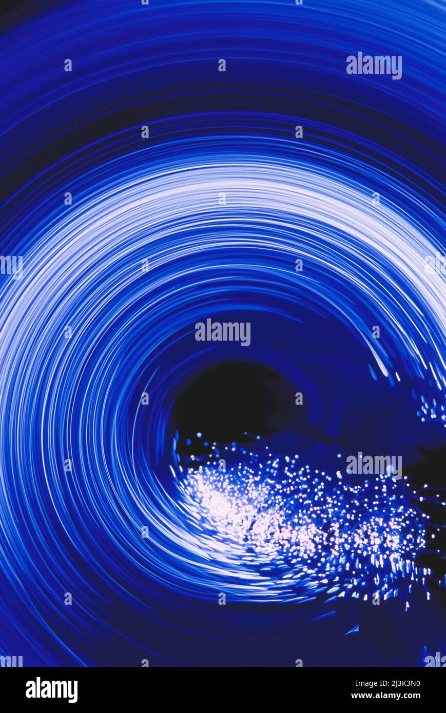 Fibre ottiche nel tunnel Foto Stock