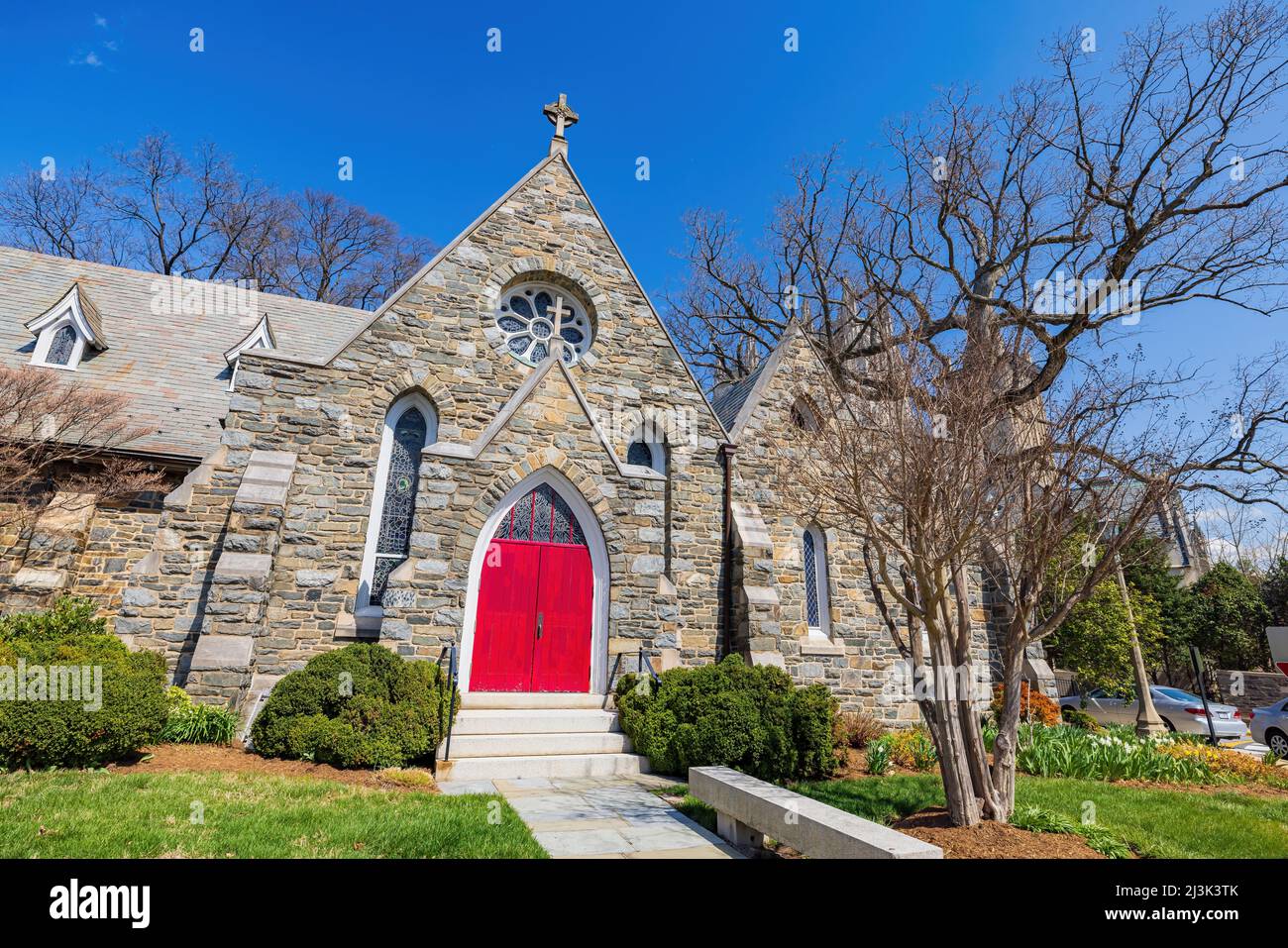 Washington DC, Apr 3 2022 - Chiesa episcopale di San Albano Foto Stock