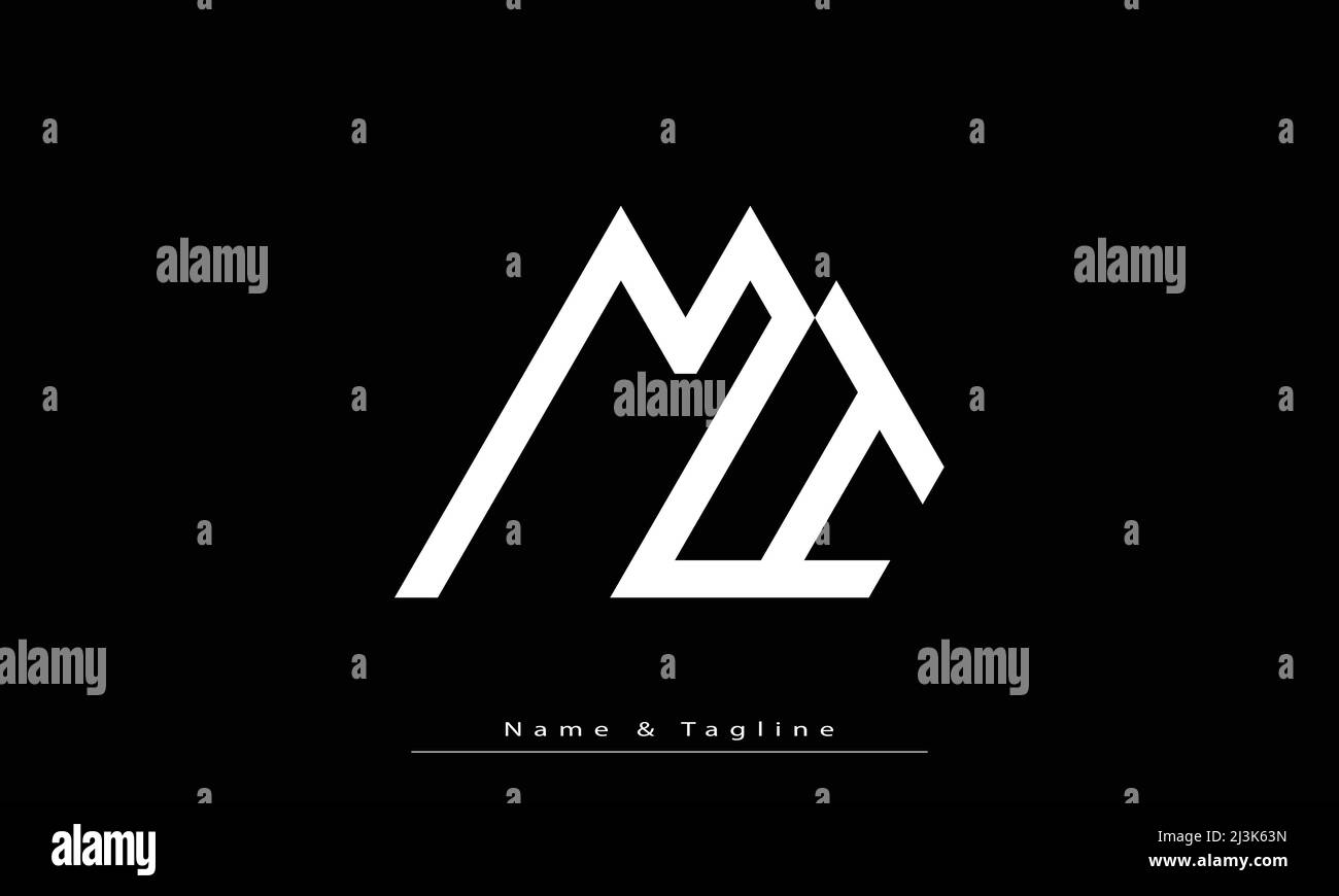 Lettere alfabetiche iniziali logo monogramma MI , IM Illustrazione Vettoriale