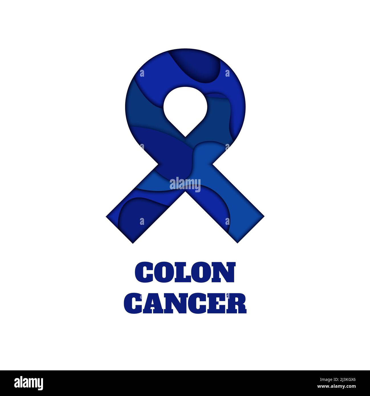 Nastro di consapevolezza del cancro del colon, illustrazione concettuale Foto Stock