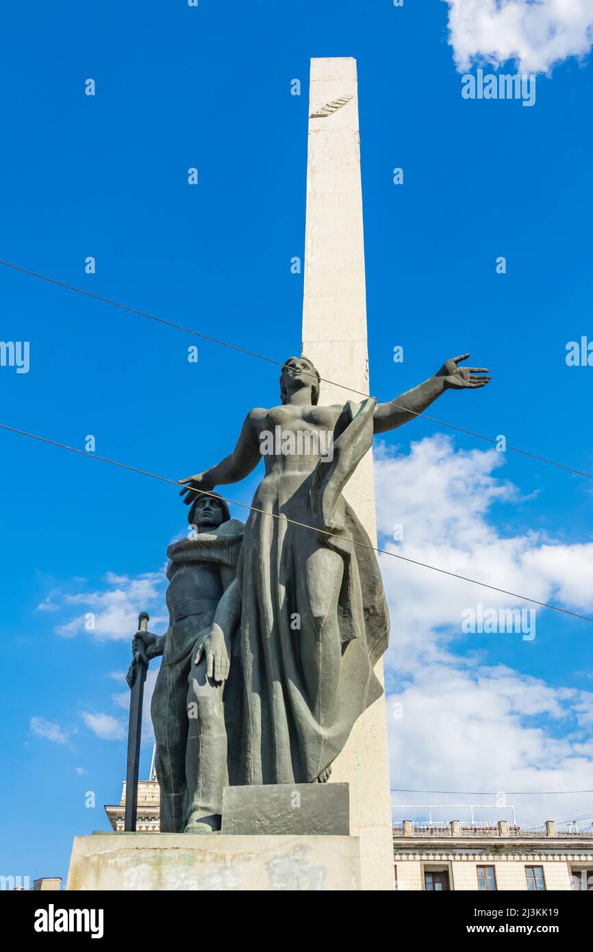 Secondo Memoriale di Liberazione della seconda Guerra Mondiale nel centro di Chisinau, Moldavia Foto Stock