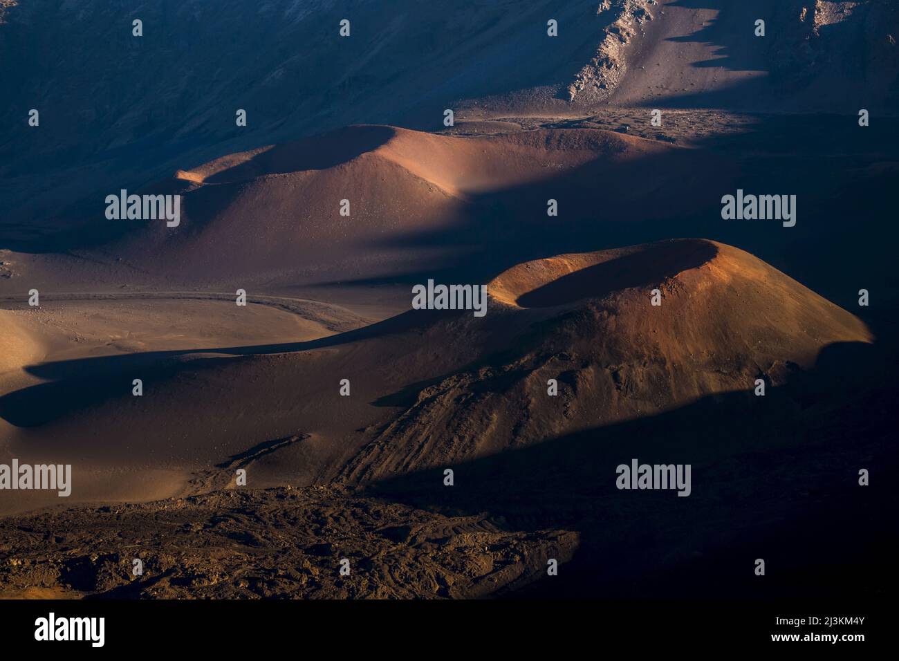 Il Cratere Haleakala al tramonto. Foto Stock
