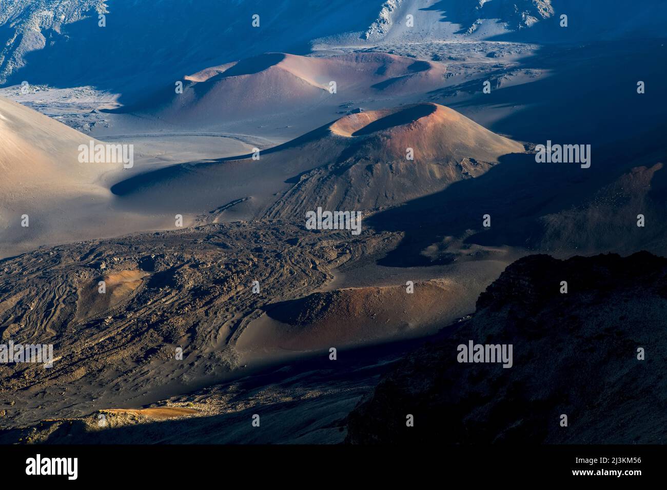 Il Cratere Haleakala al tramonto. Foto Stock