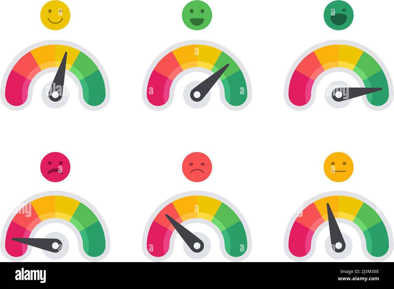 Scala difettosa di Dio. Scala di feedback vettoriale dei clienti e misuratore di soddisfazione. Elemento infografico del diagramma vettoriale Illustrazione Vettoriale