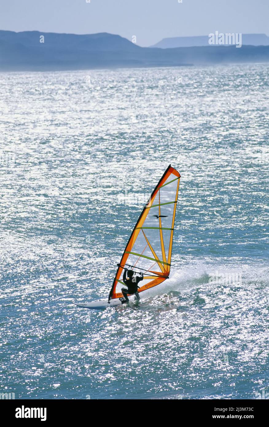 Windsurfer, Baja, Messico.; BAJA CALIFORNIA STATE, MESSICO. Foto Stock