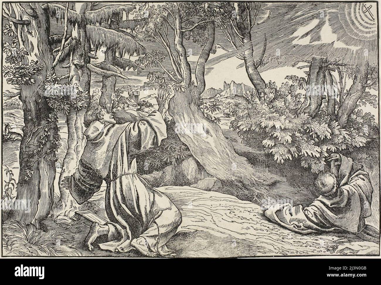 San Francesco riceve le Stimmate, 1535/45. Foto Stock