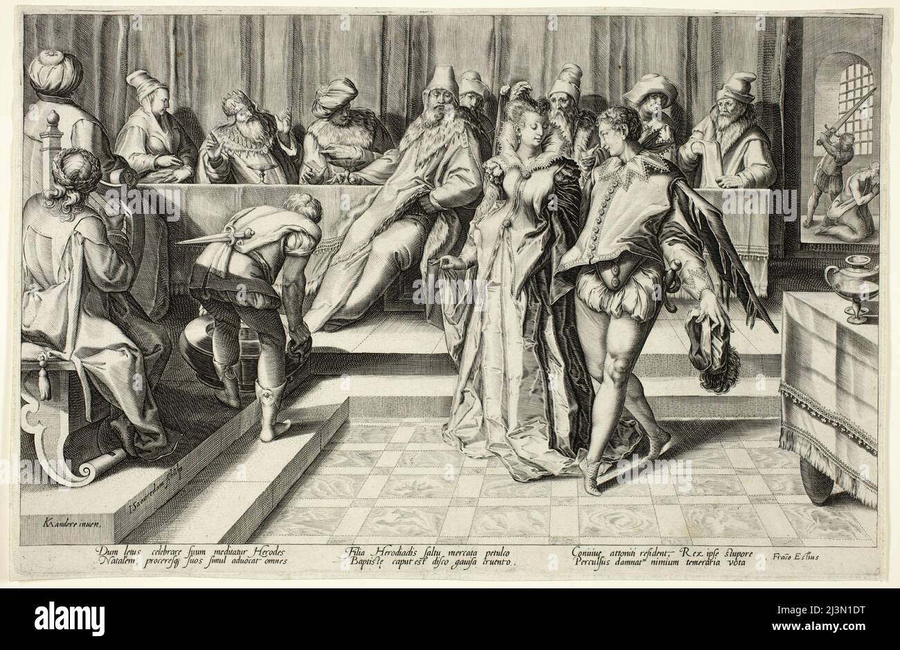 Salome Dancing Before Erode, c.1592. Foto Stock