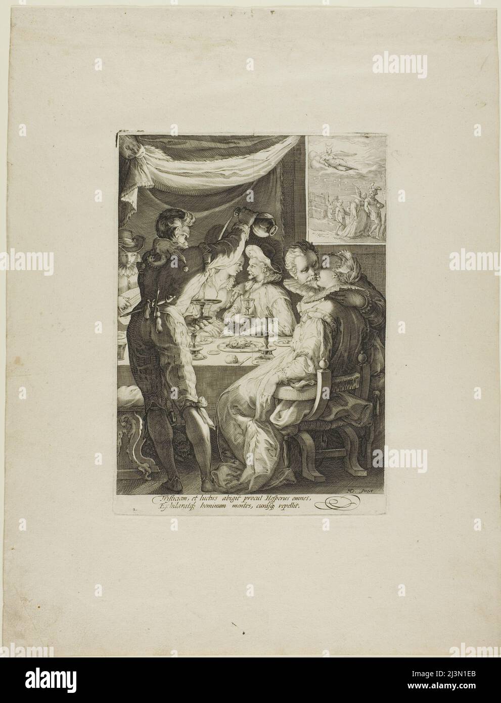 Sera, piatto due da quattro volte del giorno, c.1595. Foto Stock