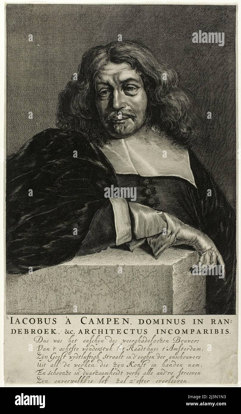 Ritratto di Jacob van Campen, c.1665. Foto Stock