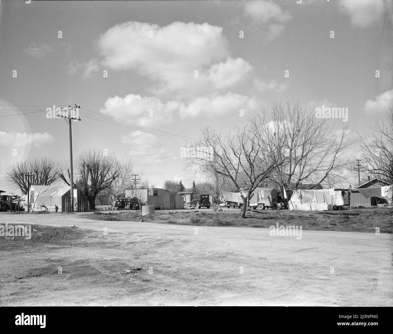Alloggi per i rifugiati dell'Oklahoma. California, Contea di Kern. Foto Stock