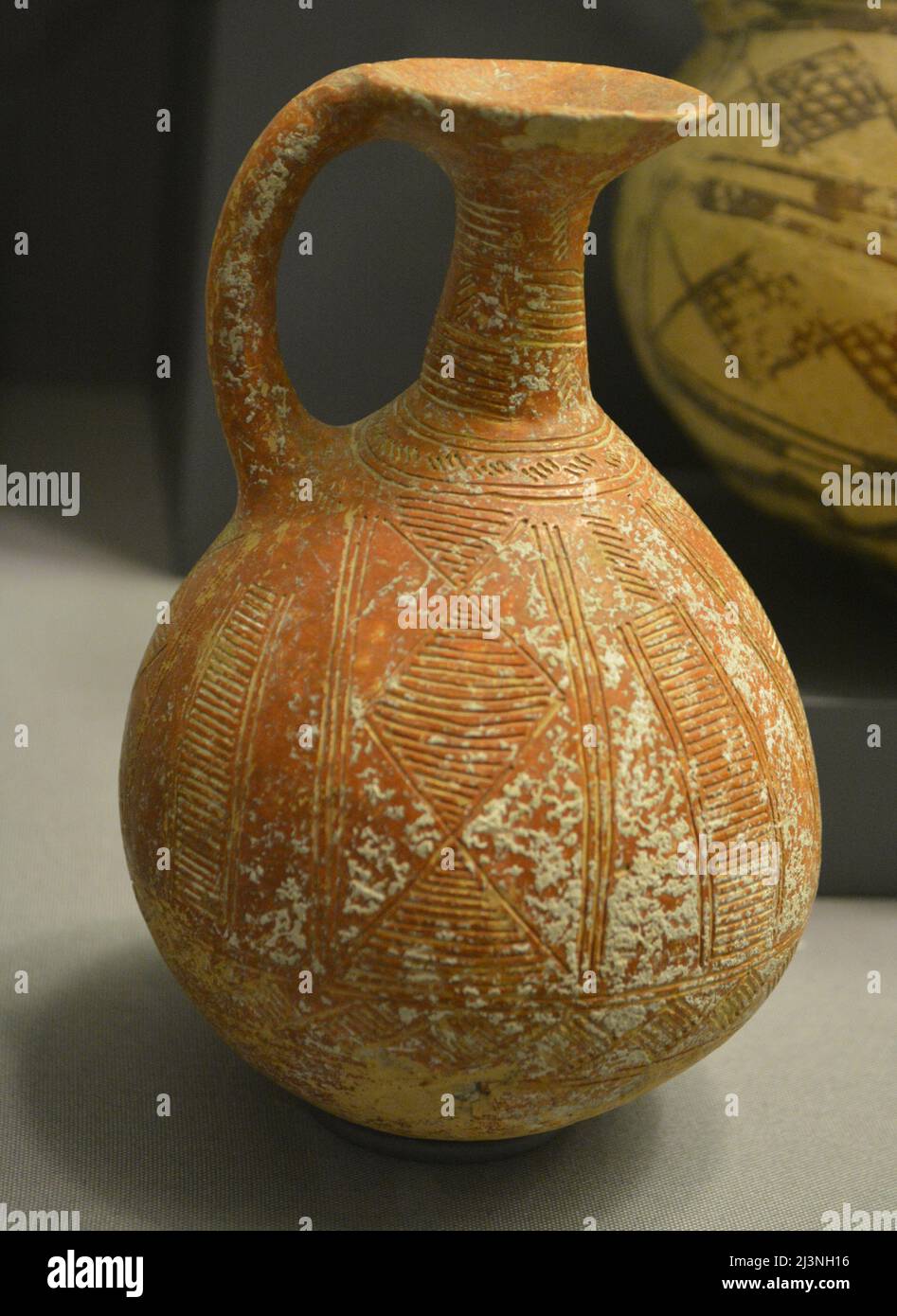 Ceramica Amphora Cypriot Cultura, Museo Princeton Foto Stock