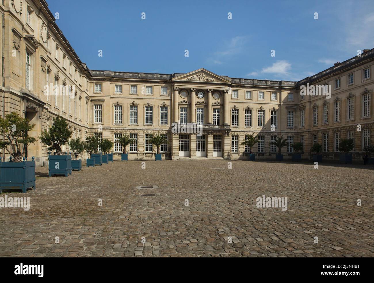 Facciata cortile del Château de Compiègne a Compiègne, Francia. Foto Stock