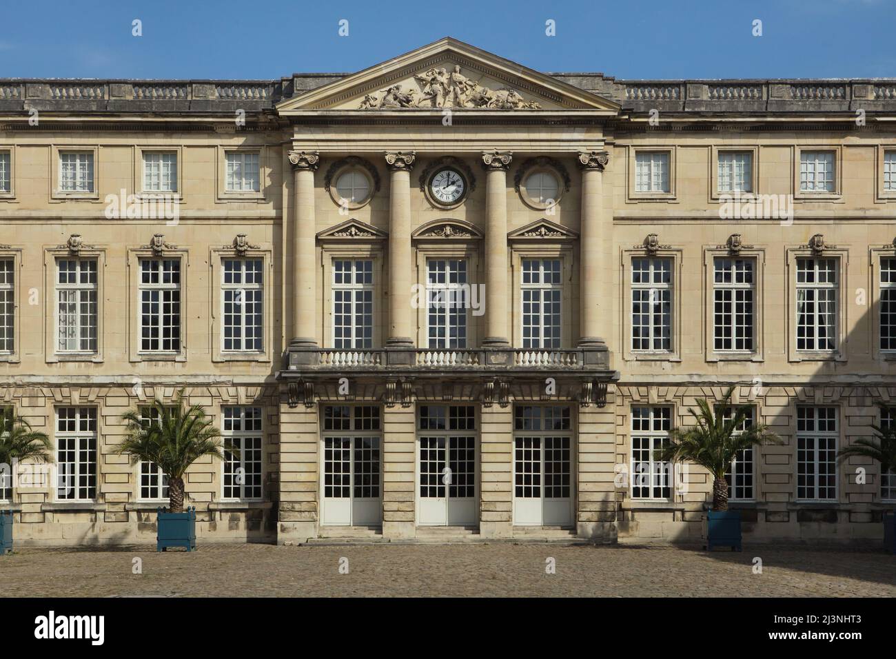 Facciata cortile del Château de Compiègne a Compiègne, Francia. Foto Stock