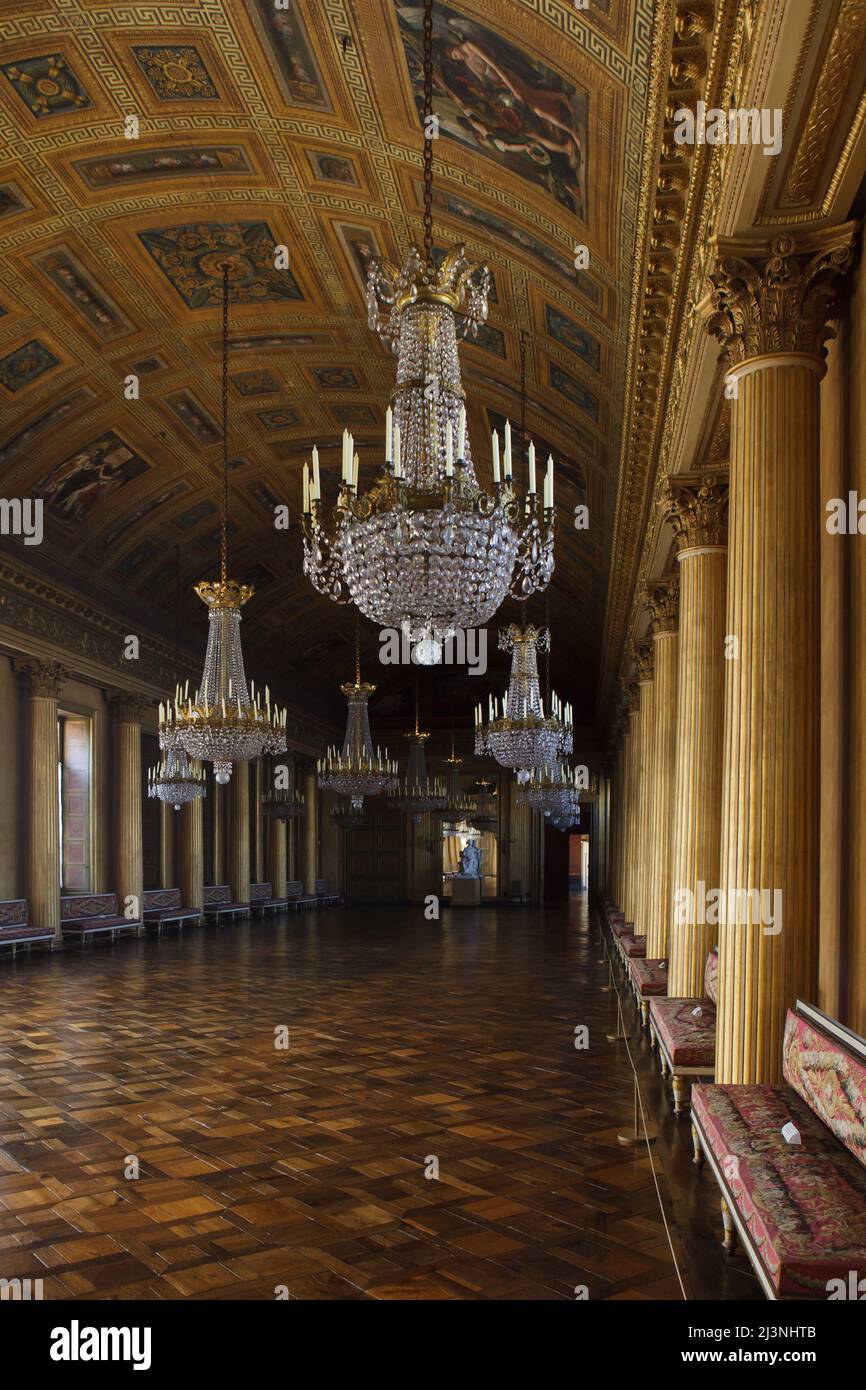 Sala da ballo (Galerie de Bal) presso l'Château de Compiègne di Compiègne, Francia. Foto Stock