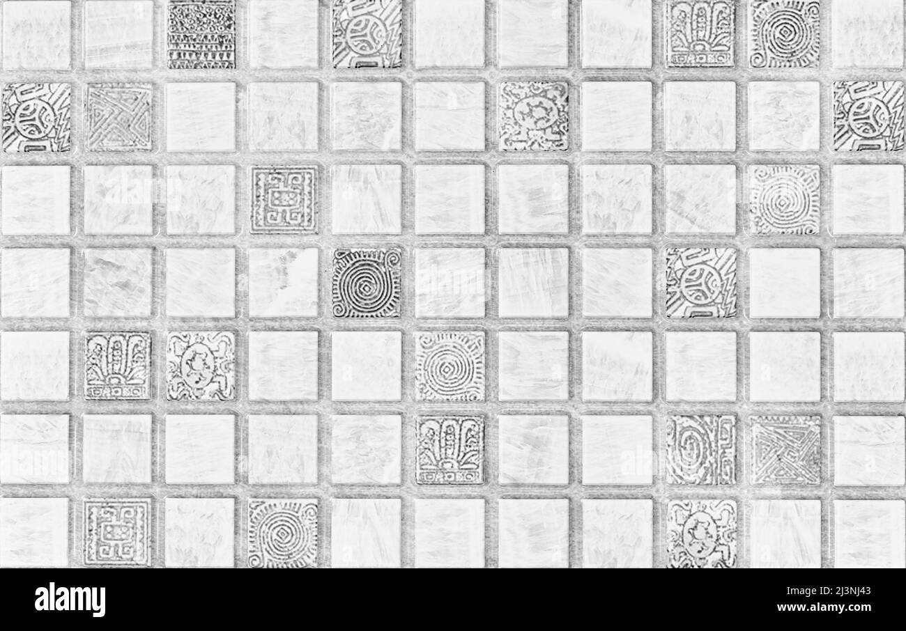 Sfondo di celle quadrate da bianco a grigio Foto Stock