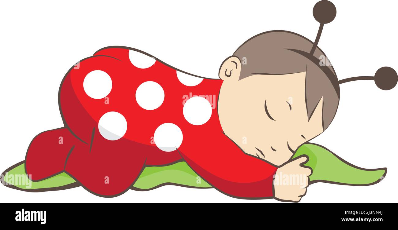 bambino addormentato Illustrazione Vettoriale