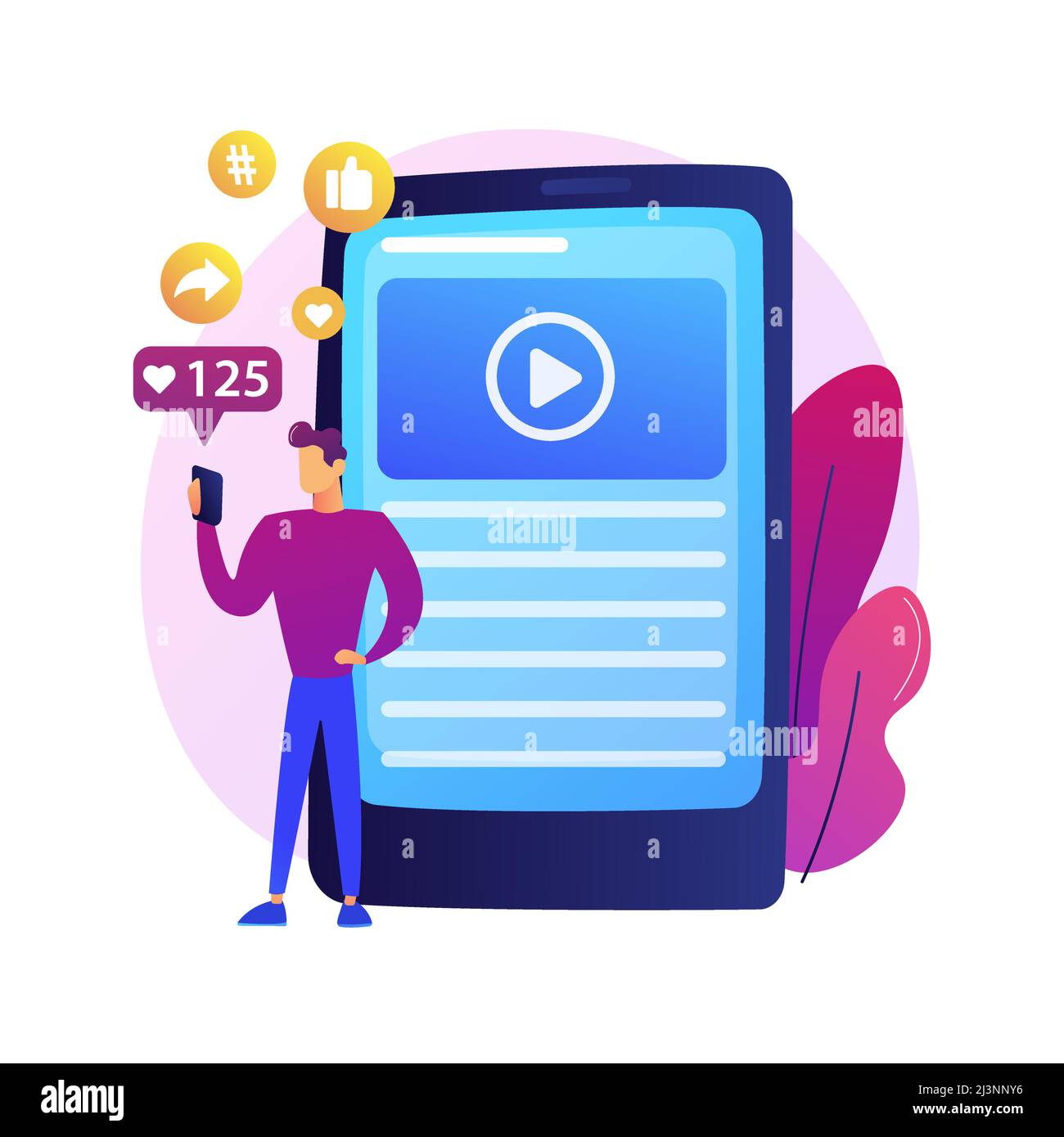 Illustrazione vettoriale del concetto astratto del motore basato su cloud. Infrastruttura come servizio, applicazione di macchina virtuale, provider, motore basato su cloud on-dem Illustrazione Vettoriale