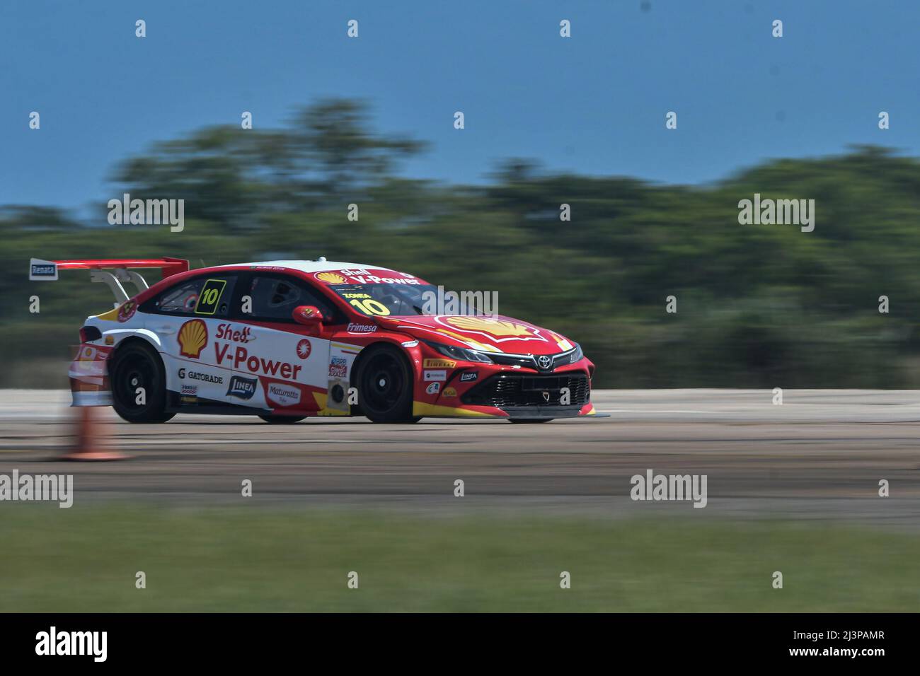 Rio de Janeiro, Brasile. 09th Apr 2022. RJ - Rio de Janeiro - 04/09/2022 - STOCK CAR 2022, FORMAZIONE SUL PALCO DI RIO DE JANEIRO - driver Ricardo Zonta durante l'allenamento per il Gran Premio di Galeao presso la pista CACA Bueno allestita presso l'aeroporto internazionale di RioGaleao Tom Jobim dal circuito di stock car stagione 2022. Foto: Thiago Ribeiro/AGIF Credit: AGIF/Alamy Live News Foto Stock