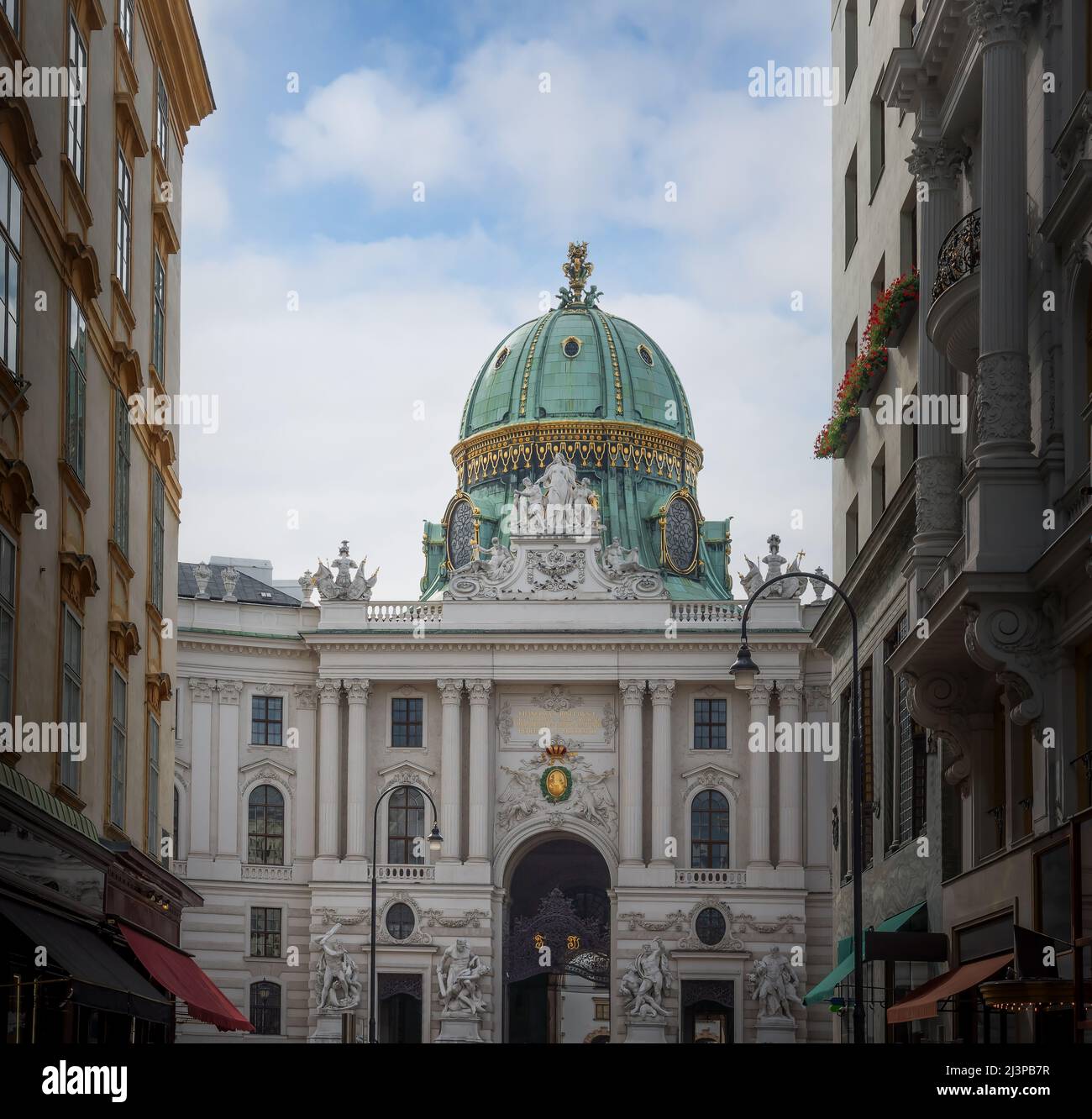 Palazzo di Hofburg e via Kohlmarkt - Vienna, Austria Foto Stock