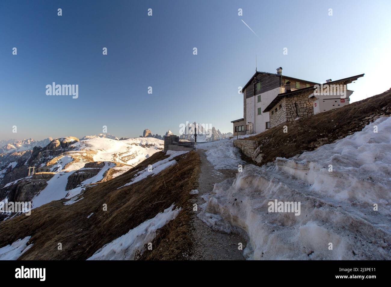 Refugio, tre Cime di Lavaredo Foto Stock