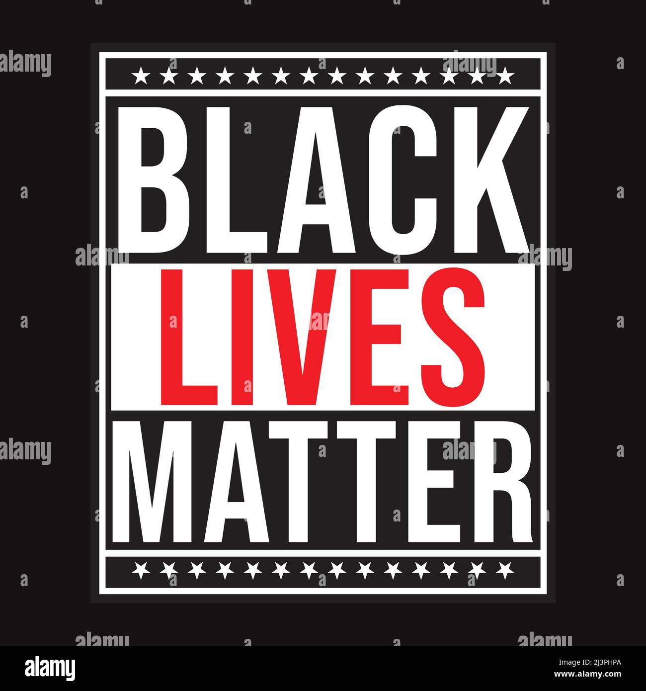 Le vite nere contano. Protesta Banner sul diritto umano del popolo nero negli Stati Uniti America. Illustrazione vettoriale. Poster icona e simbolo, Stop Racism. Illustrazione Vettoriale