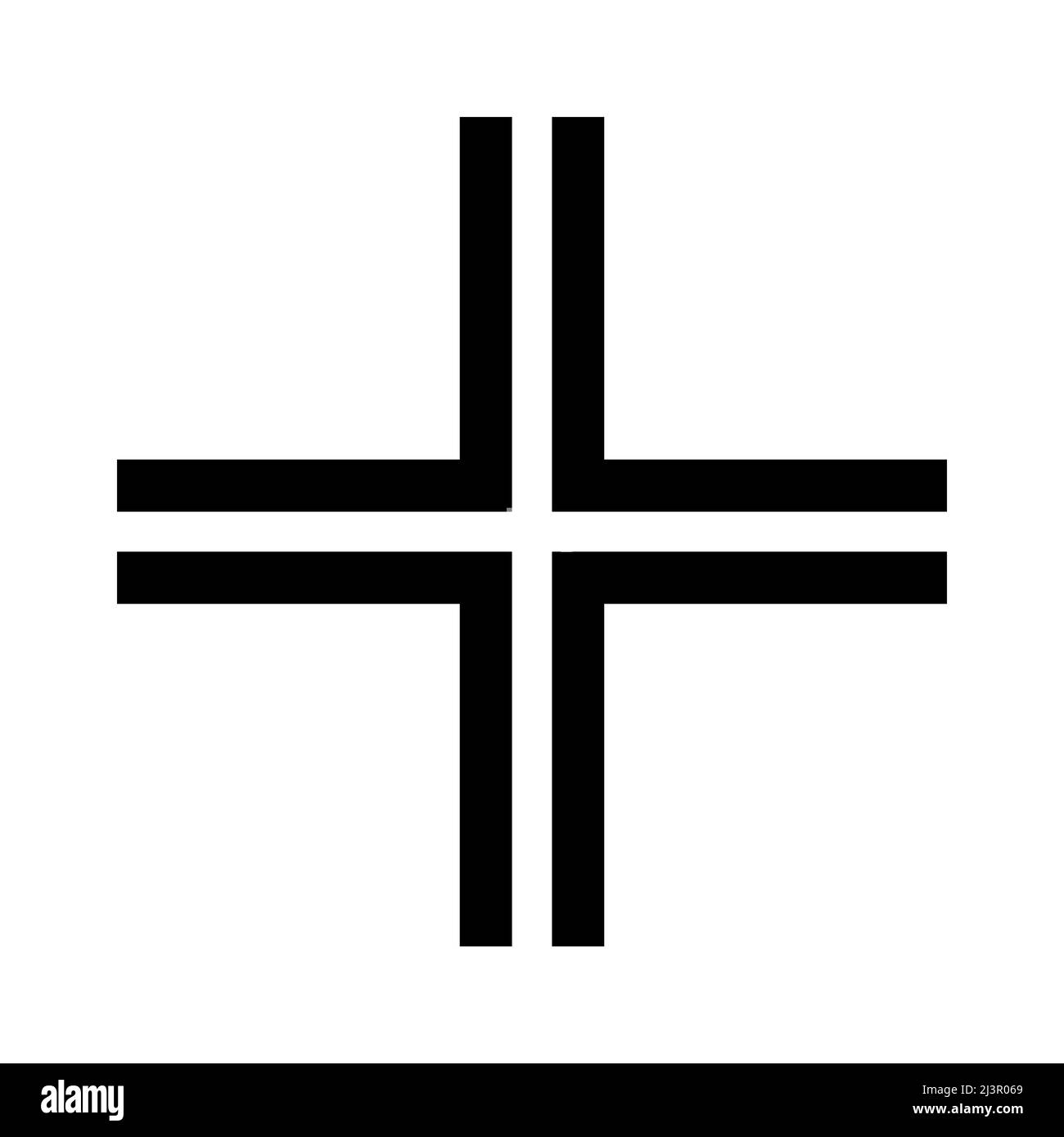 Icona del simbolo della croce gamma Foto Stock