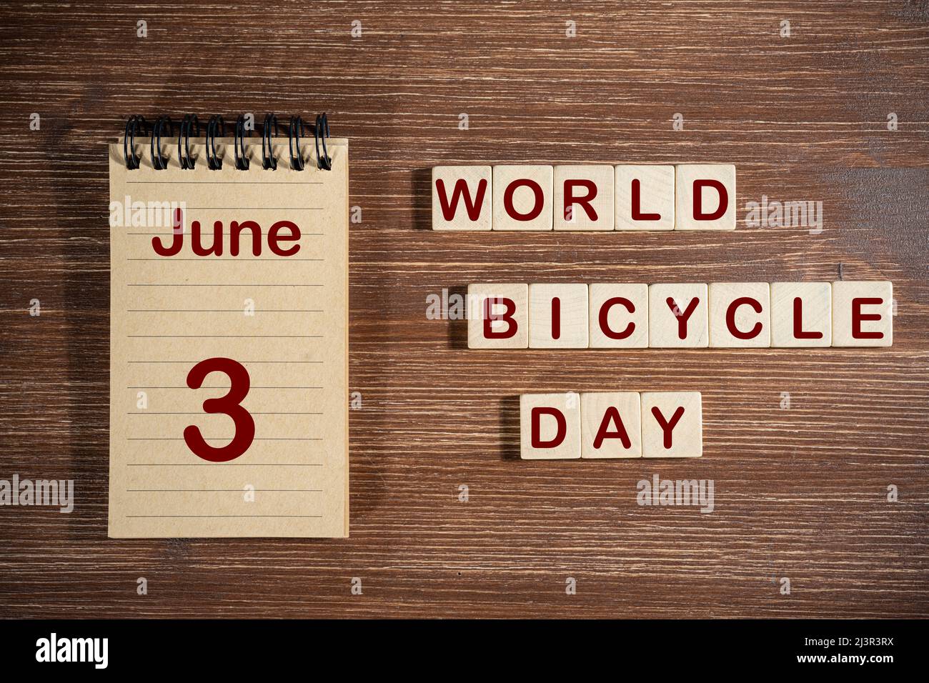 La celebrazione della Giornata Mondiale della bicicletta il 3 giugno Foto Stock