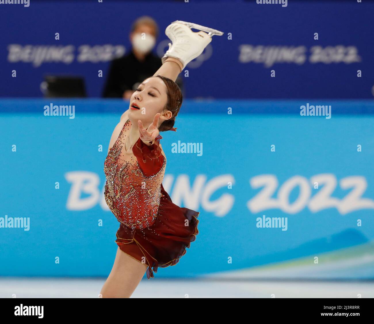 Pechino, Hebei, Cina. 17th Feb 2022. Yellim Kim (KOR) nel programma di pattinaggio gratuito femminile durante i Giochi Olimpici invernali di Pechino 2022 allo Stadio al coperto Capital. (Credit Image: © David G. McIntyre/ZUMA Press Wire) Foto Stock