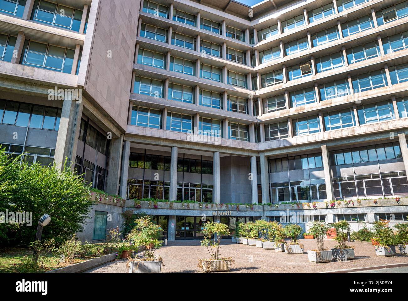 Gli edifici Olivetti del sito patrimonio mondiale dell'UNESCO, Ivrea (TO), Piemonte, Italia Foto Stock