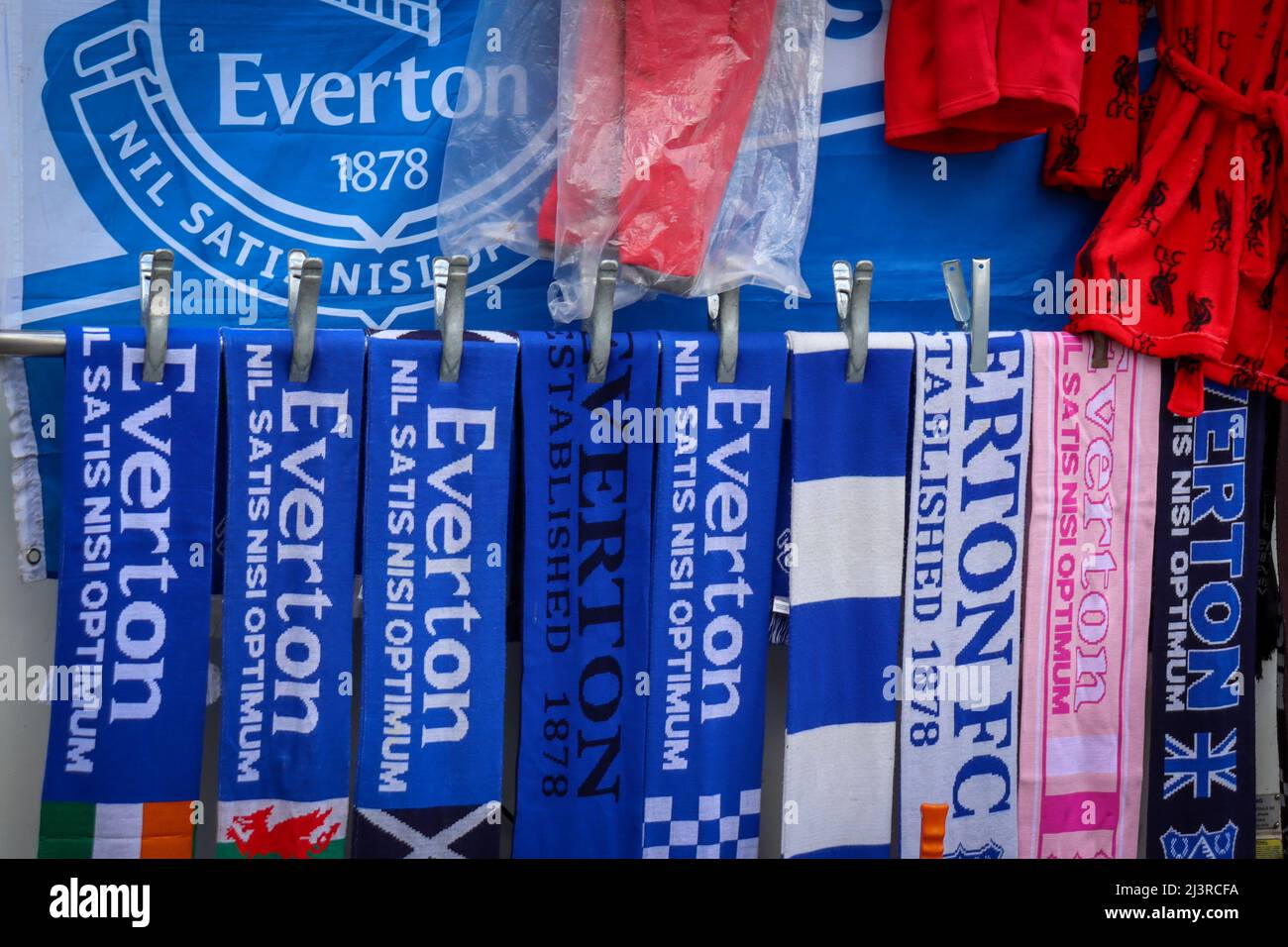 Sciarpe / sciarpe Everton Foto Stock