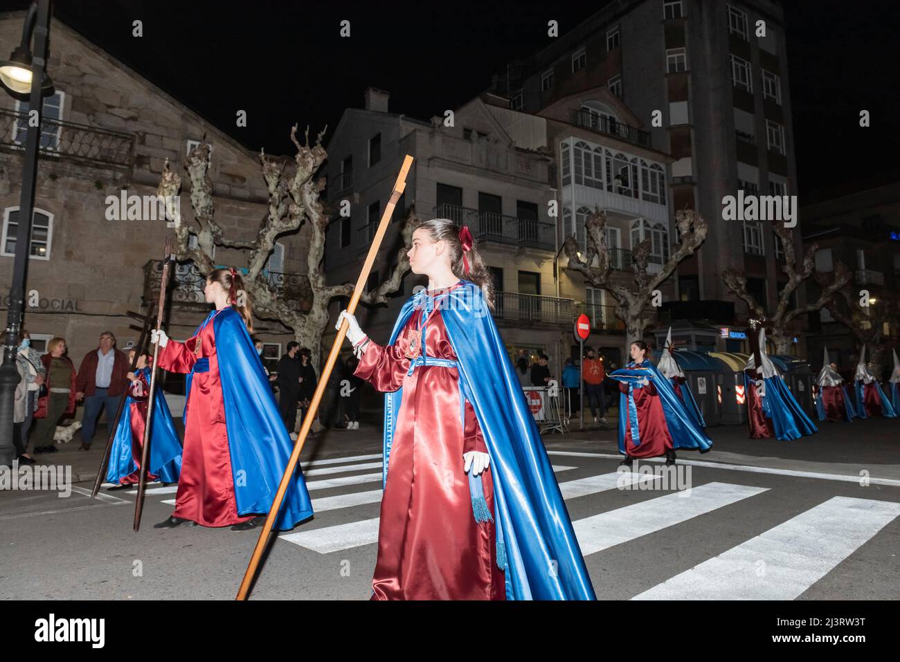 8th aprile 2022, cangas, settimana santa spagnola di spainprocessione Foto Stock