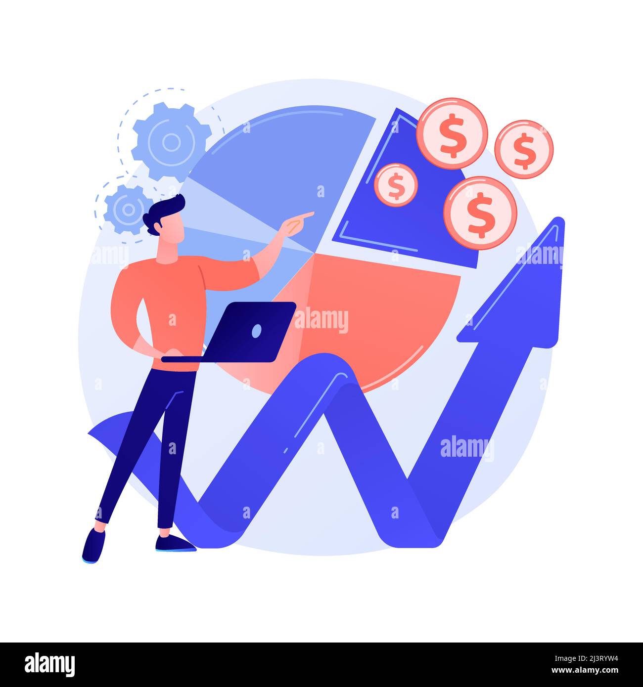 Strategia aziendale. Analisi di mercato, selezione di nicchia, conquista del mercato. Studio della segmentazione del mercato, pianificazione dello sviluppo aziendale. Ve Illustrazione Vettoriale