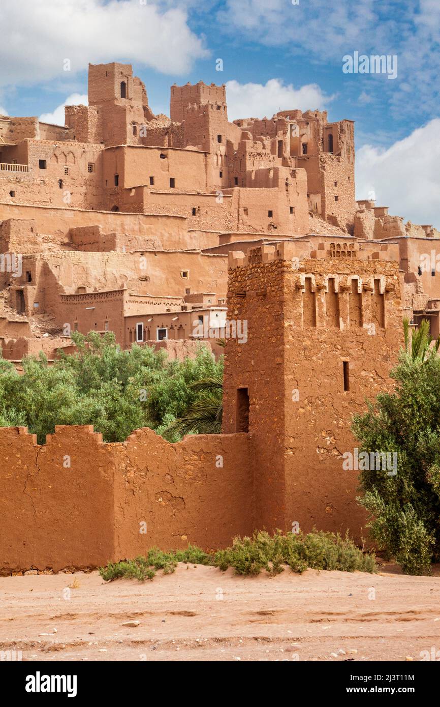 Il Marocco. Ait Benhaddou Ksar, un sito del Patrimonio Mondiale. Foto Stock